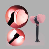 Huitich unique party decorative light with pink heart-shaped LED lights and black handle